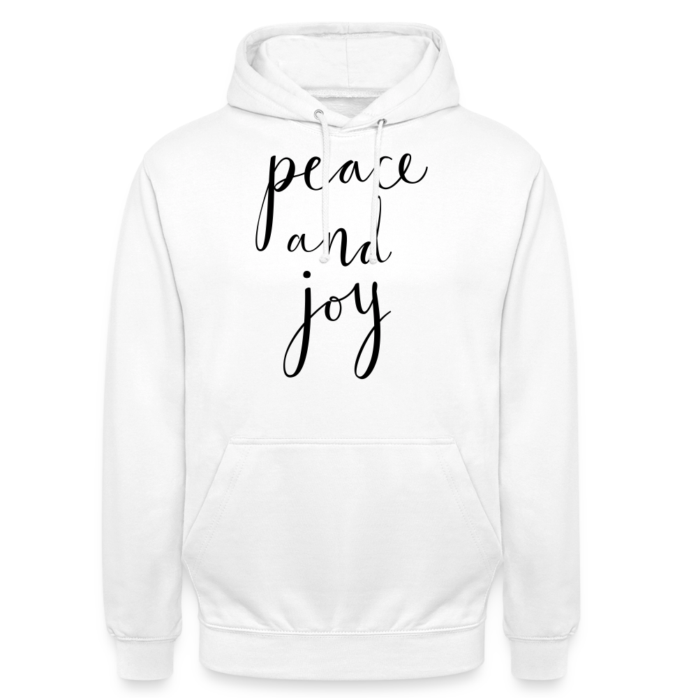 Sweat-shirt à capuche unisexe_peace_noir_peaceandjoy - blanc