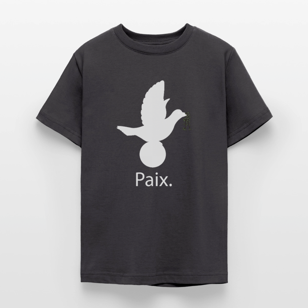 T-shirt Ado  Paix blanc - Lusoquot - charbon