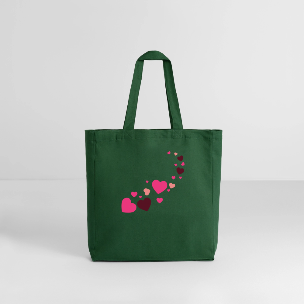 Tote bag Stanley/Stella Midweight recyclé Coeur Peace rose - Lusoquot - vert bouteille