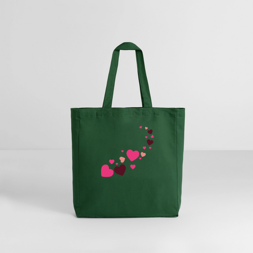 Tote bag Stanley/Stella Midweight recyclé Coeur Peace rose - Lusoquot - vert bouteille