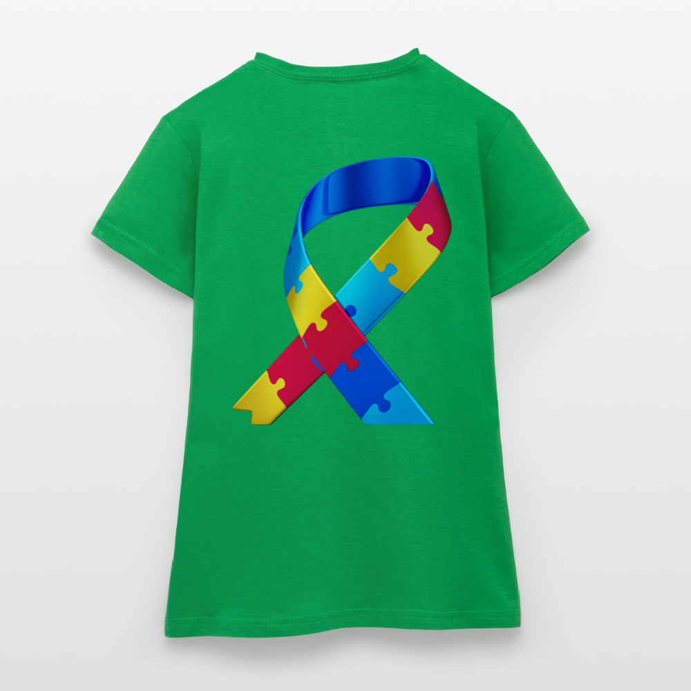 T-shirt Femme trisomie 21 Paix jaune - Lusoquot - vert