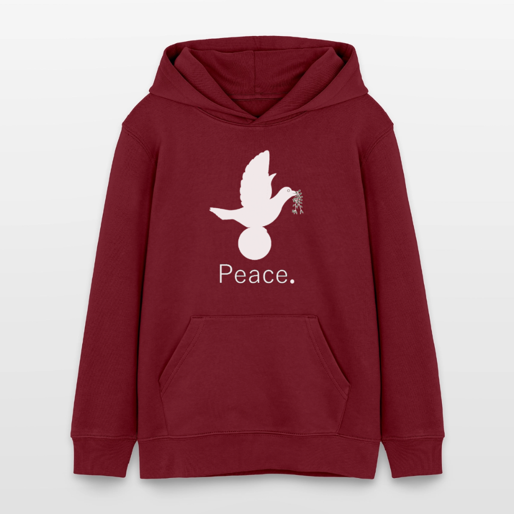 Sweat à capuche bio Mini Cruiser Stanley/Stella Ado_peaceblanc - bordeaux