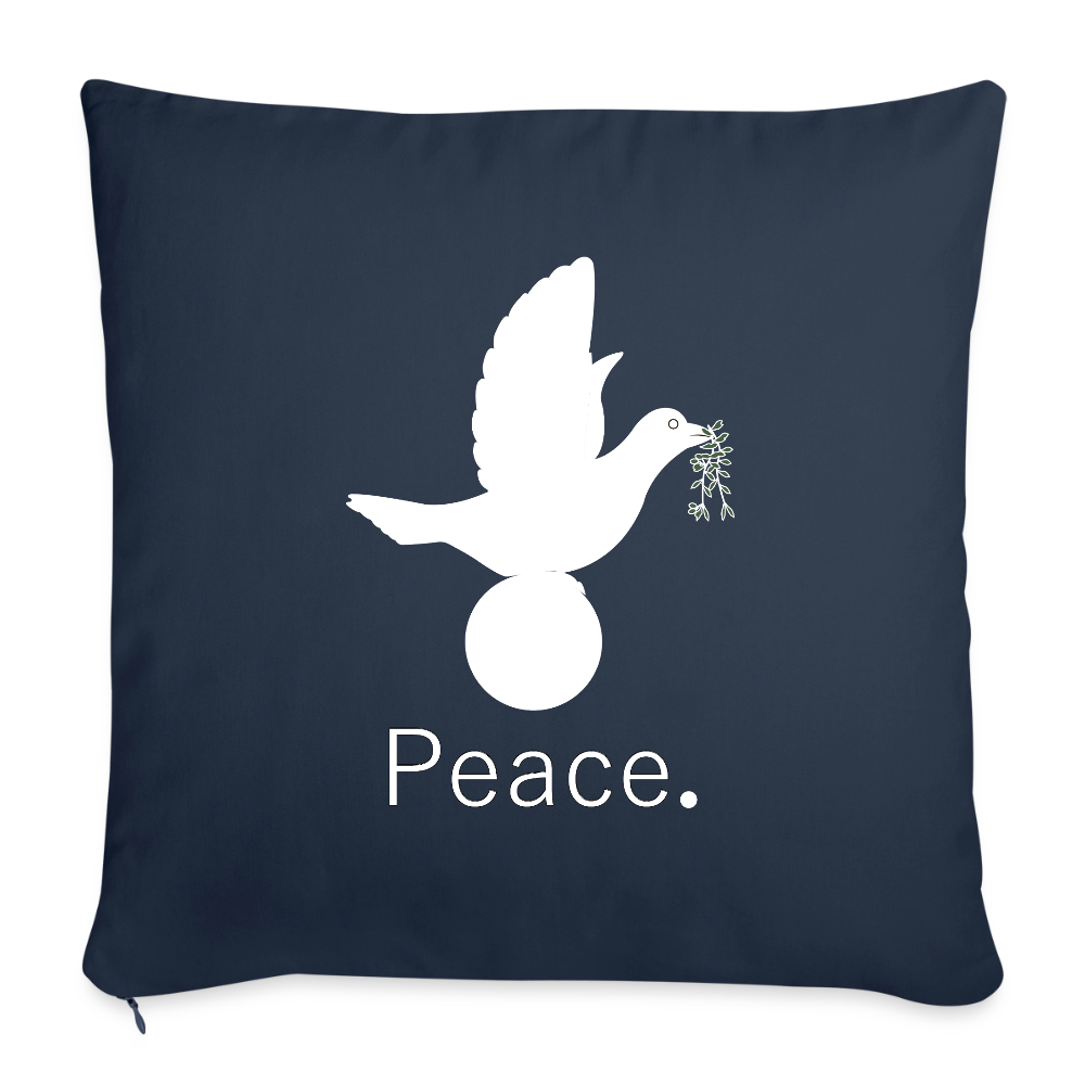 Coussin et housse de 45 x 45 cm - bleu marine