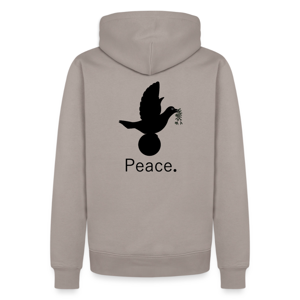 Sweat-shirt à capuche Premium pour hommes Peace and joy Peace noir - Lusoquot - taupe