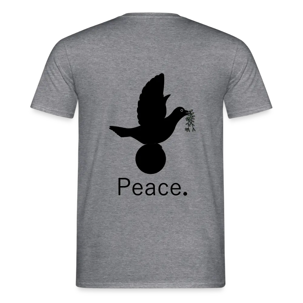 Men's T-Shirt_peace_noir - graphite heather