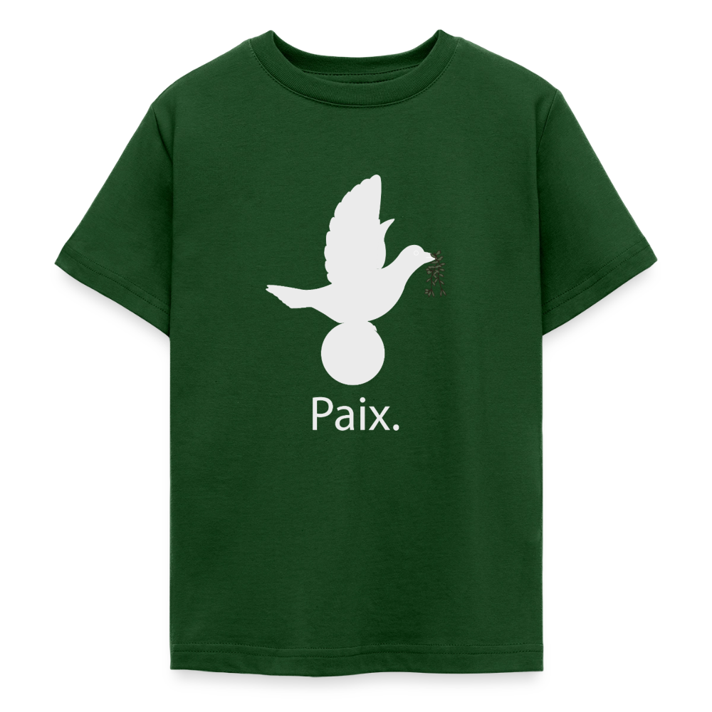 T-shirt Ado  Paix blanc - Lusoquot - vert forêt