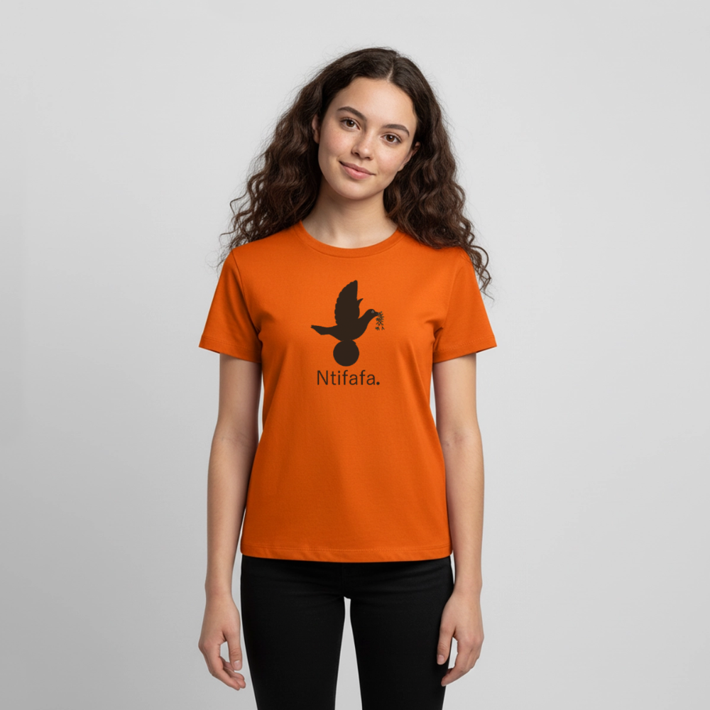 T-shirt Premium Ado Ntifafa noir - Lusoquot - orange 