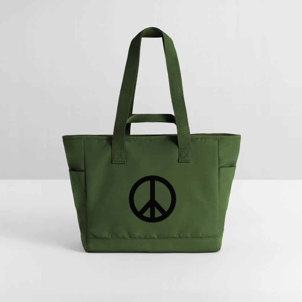 Sac matelassé déperlant Paix noir - Lusoquot - vert sapin