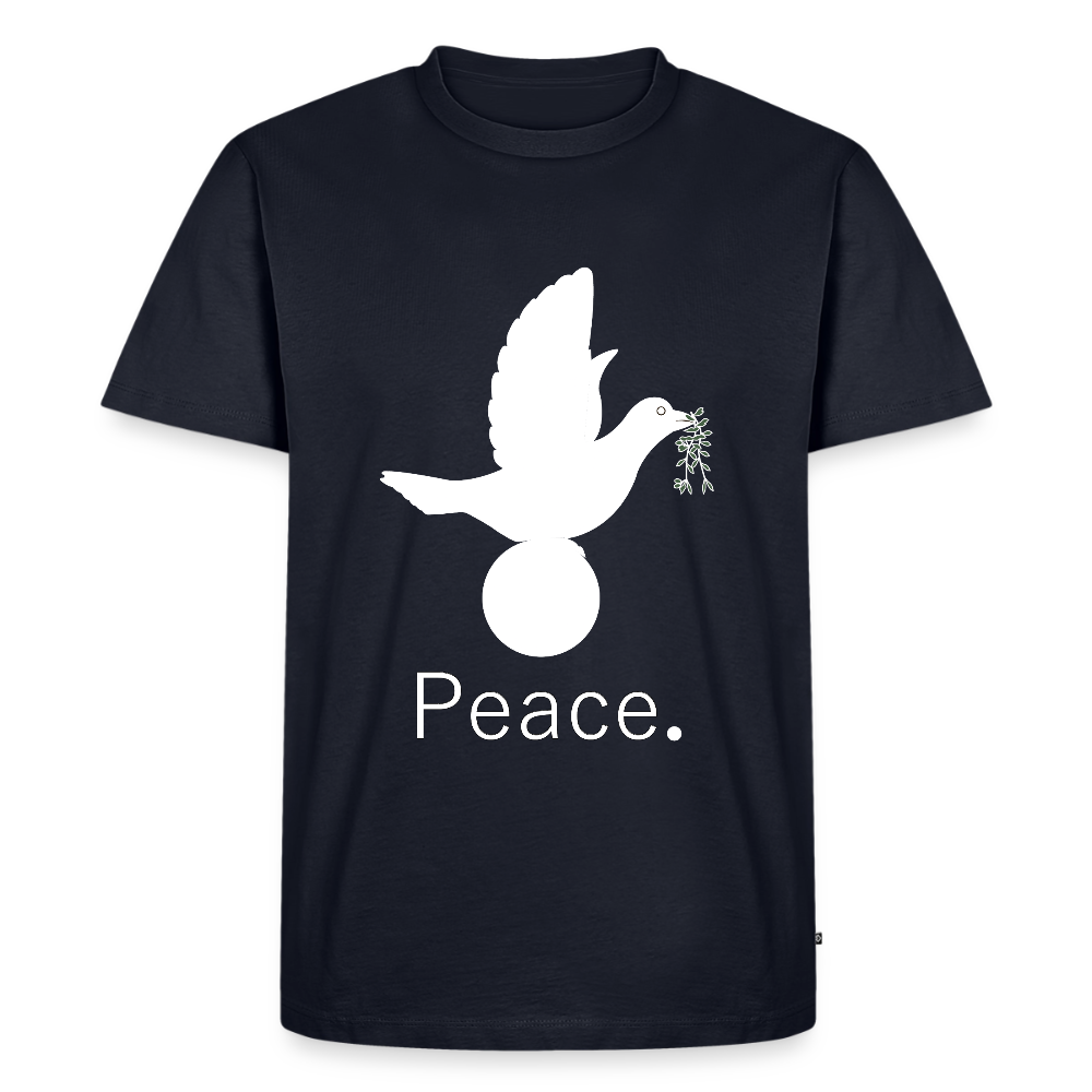 T-shirt Premium Homme_peaceblanc - bleu marine