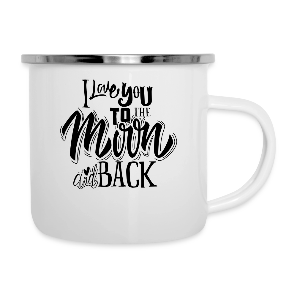 Tasse émaillée_peacenoir_iloveyoutomoonandback - blanc