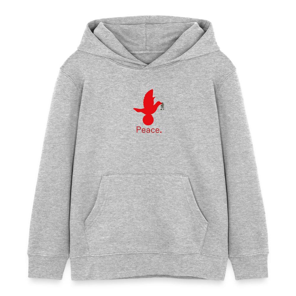Sweat à capuche bio Mini Cruiser Stanley/Stella Enfant_peacerouge - gris chiné