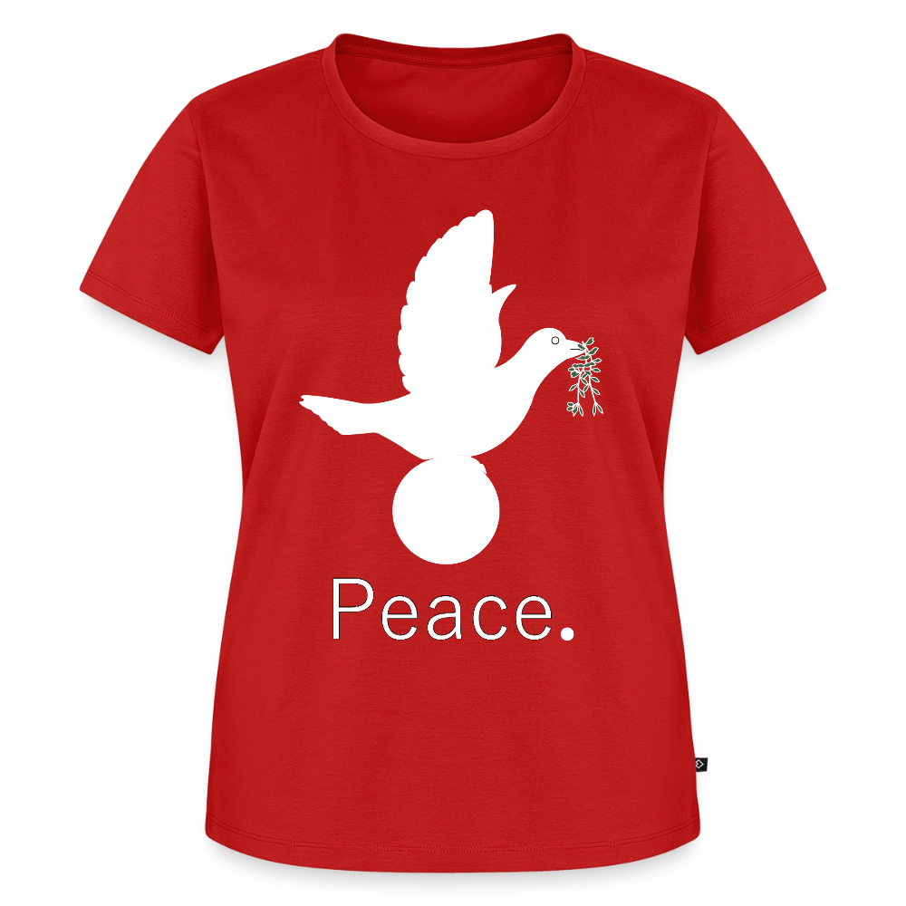 T-shirt Premium Femme_peaceblanc - rouge