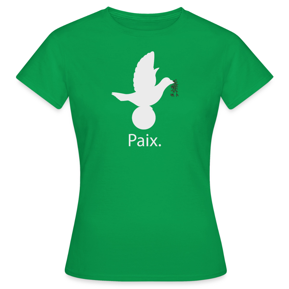 T-shirt Femme Paix blanc - Lusoquot - vert