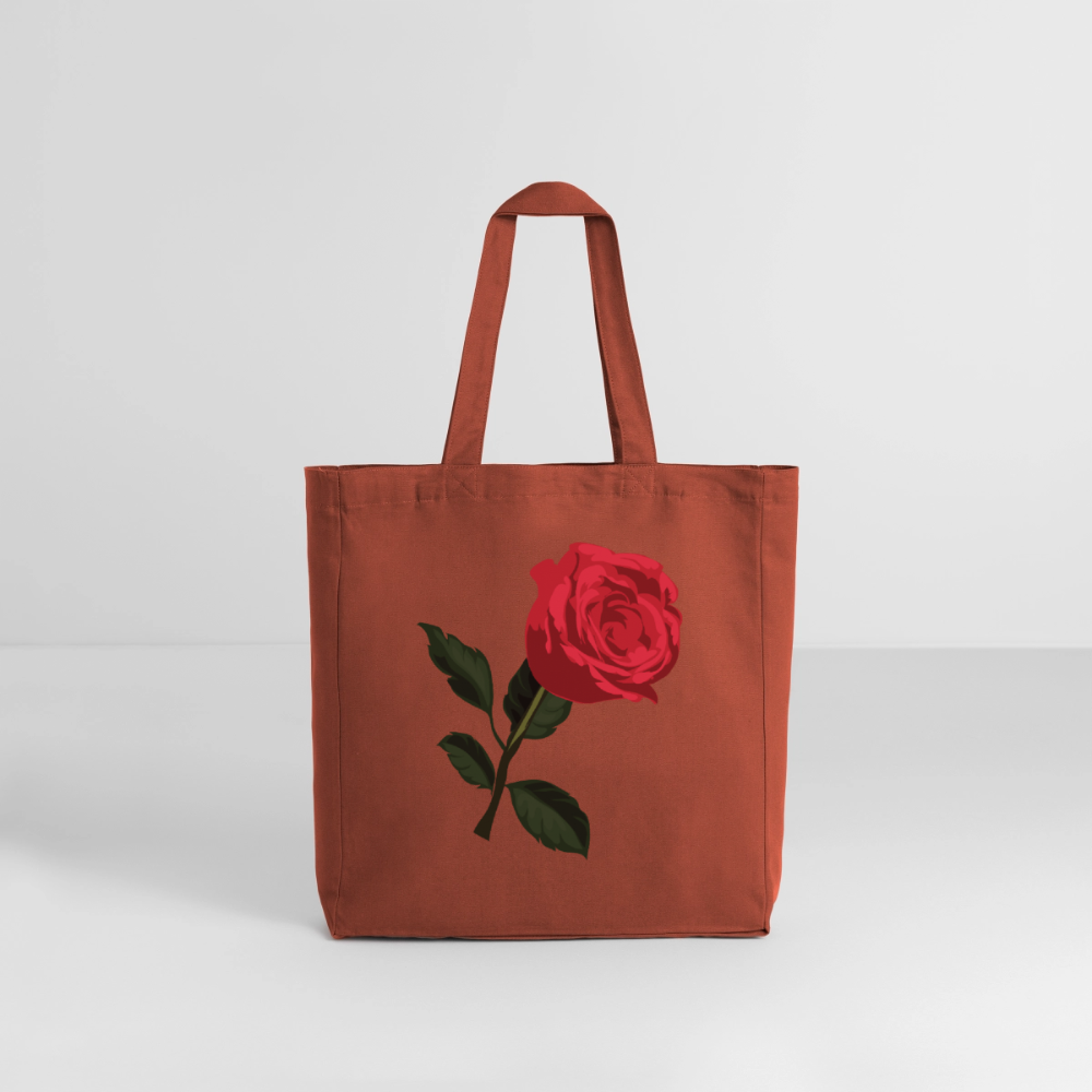 Tote bag Stanley/Stella Midweight recyclé_peacerouge_fleurlarose - terracotta