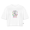 Crop top Premium bio Oversize Femme fête des mères Pax rose - Lusoquot - blanc
