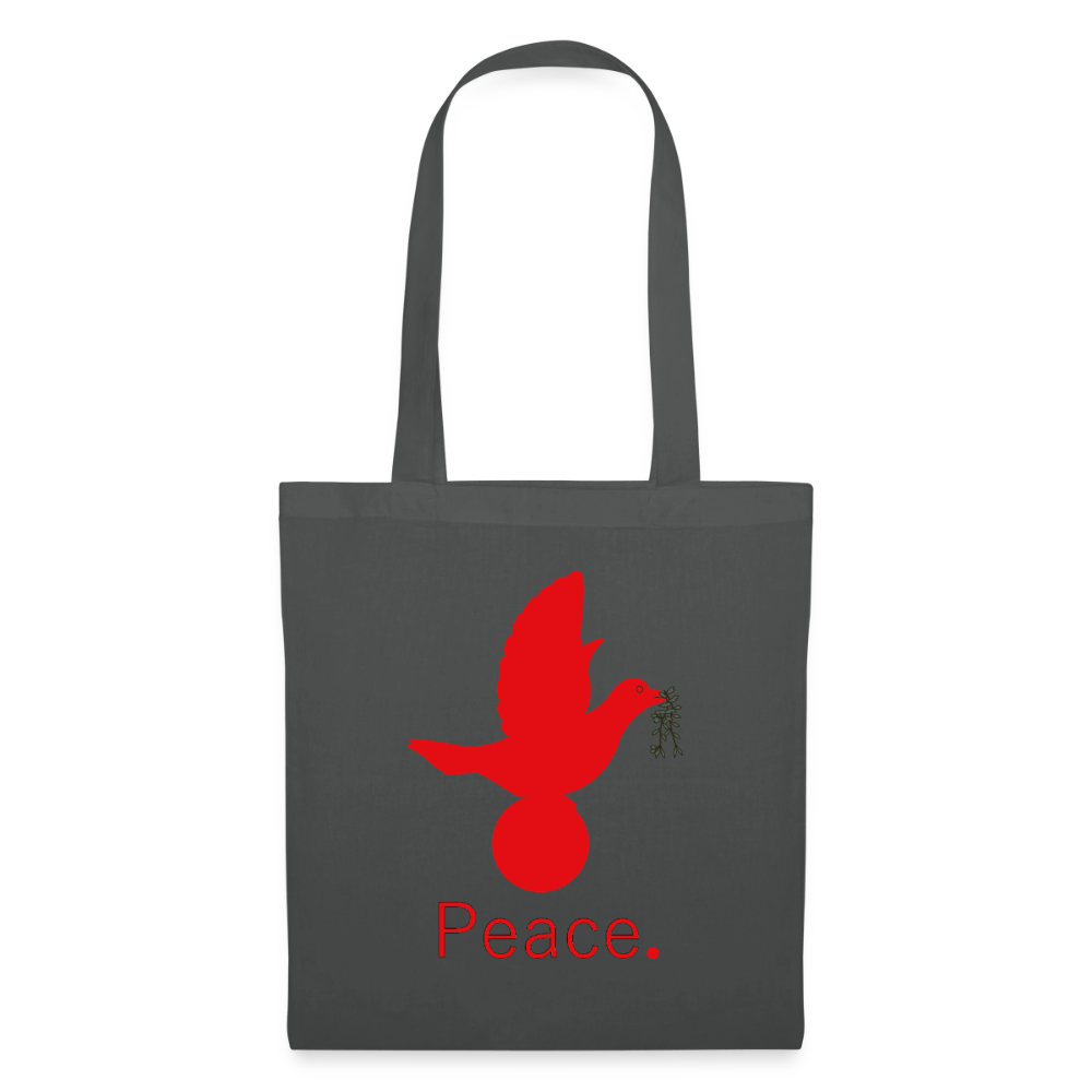 Tote Bag_peacerouge - gris graphite