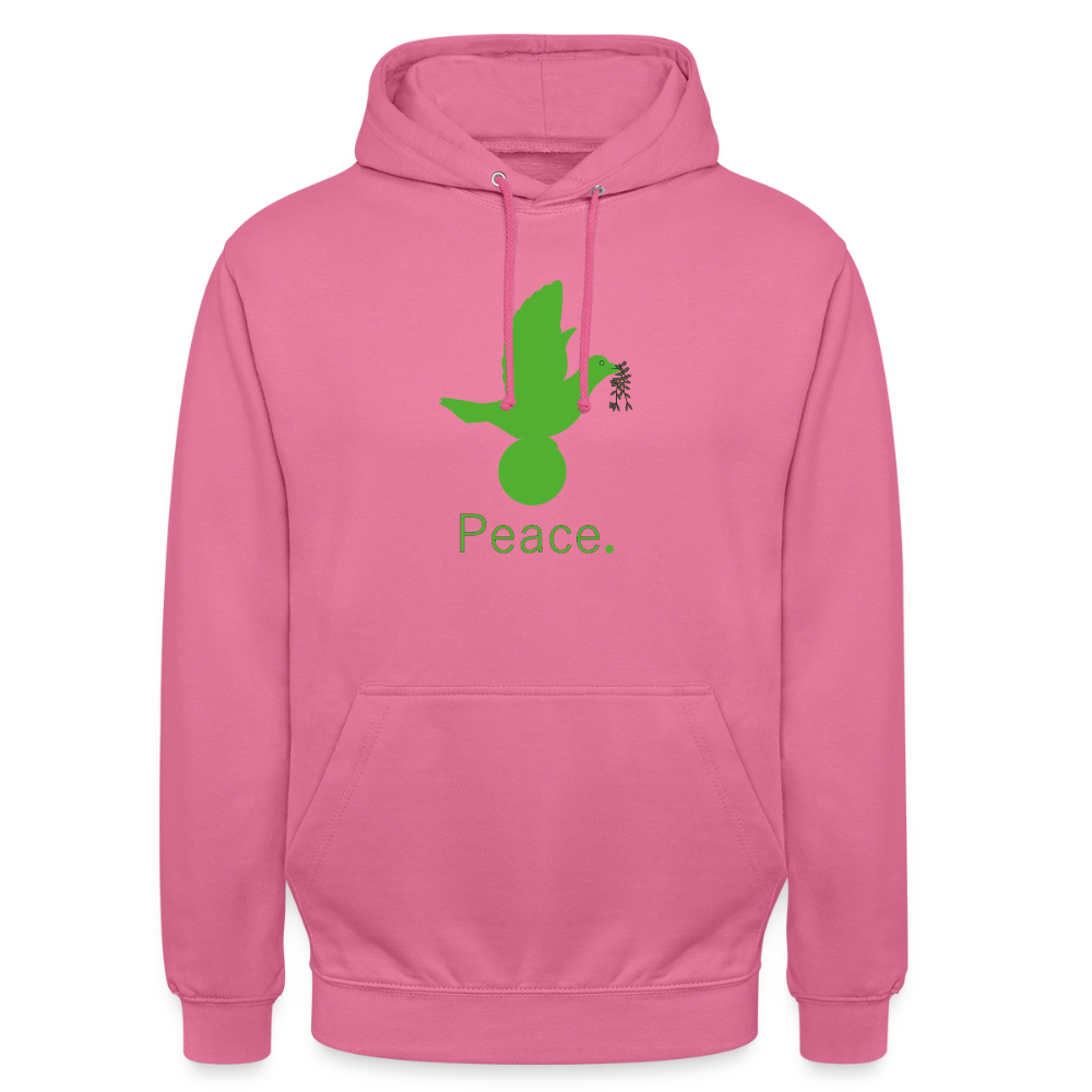 Sweat-shirt à capuche unisexe Peace vert Lusoquot - rose
