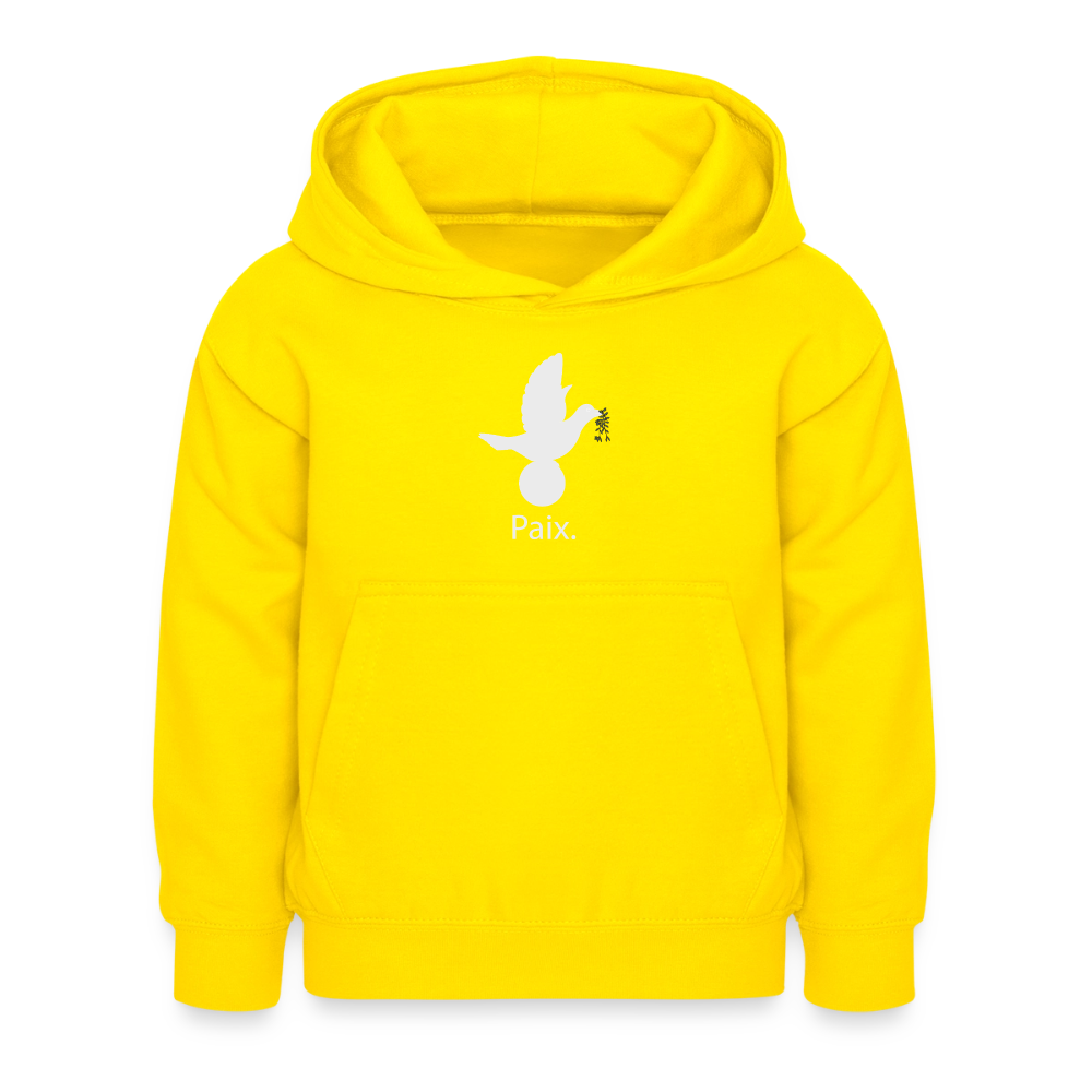 Sweat à capuche Enfant Paix blanc - Lusoquot - jaune