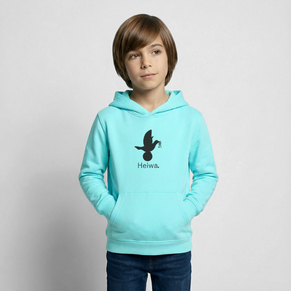 Sweat à capuche Enfant Heiwa noir - Lusoquot - menthe poivrée