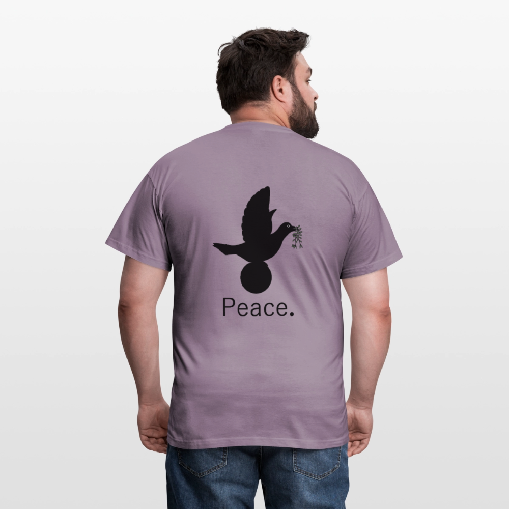 Men's T-Shirt_peace_noir - purple-grey 