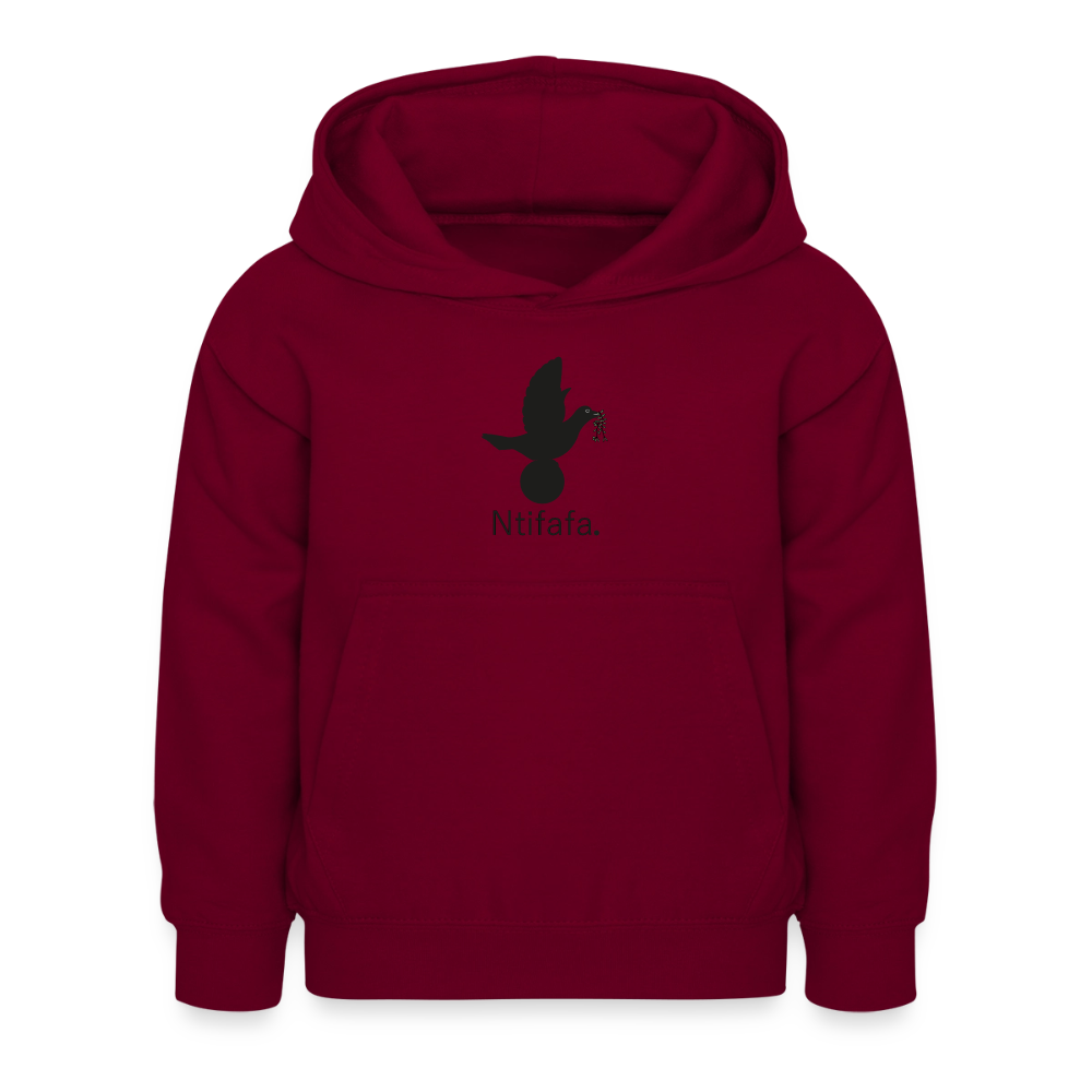 Sweat à capuche Enfant Ntifafa noir - Lusoquot - bordeaux