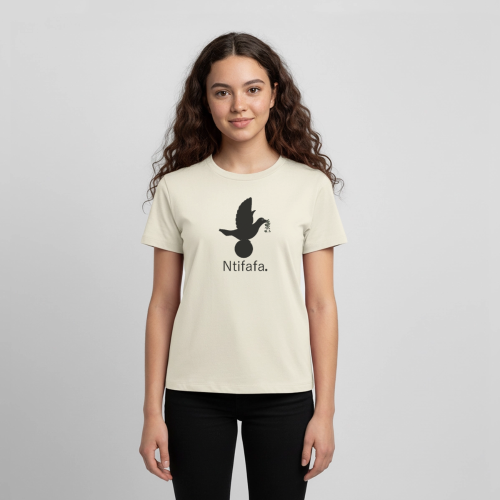 T-shirt Premium Ado Ntifafa noir - Lusoquot - blanc cassé