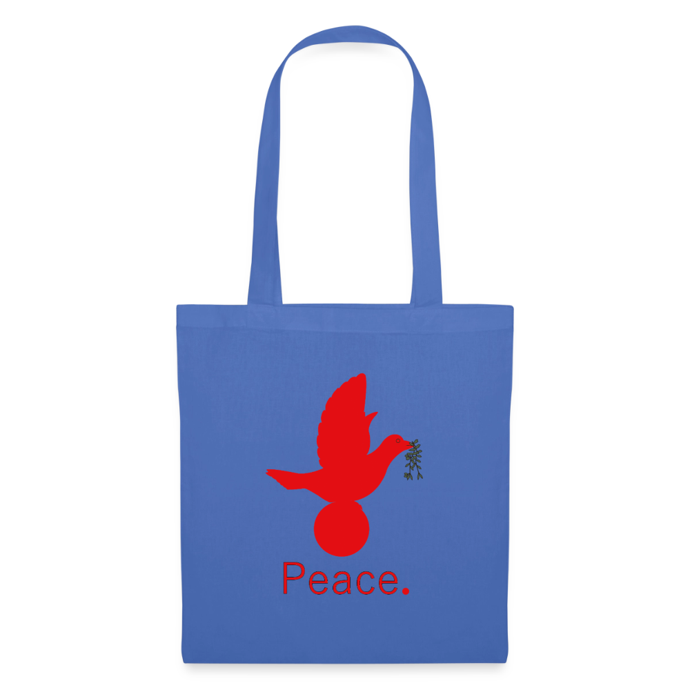 Tote Bag Peace rouge - Lusoquot - bleu pâle