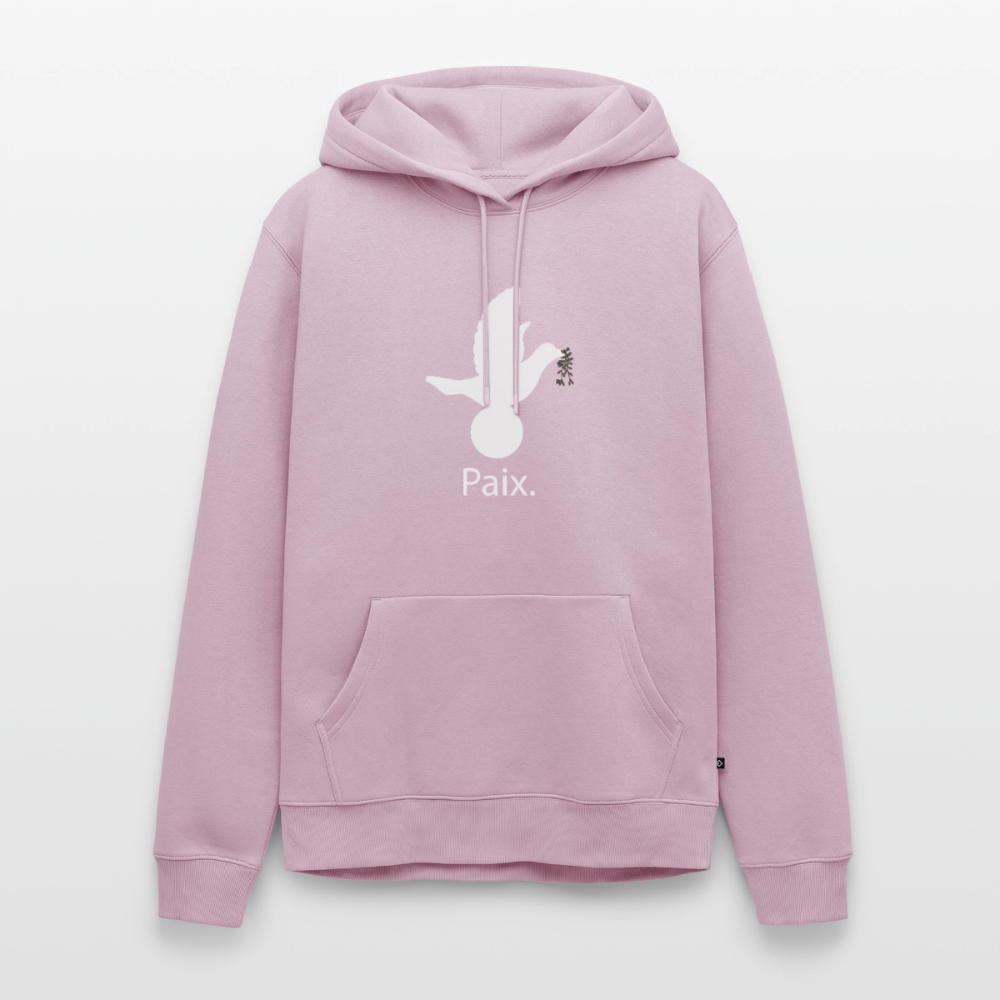 Sweat-shirt à capuche Premium pour hommes Paix blanc - Lusoquot - rose poudré