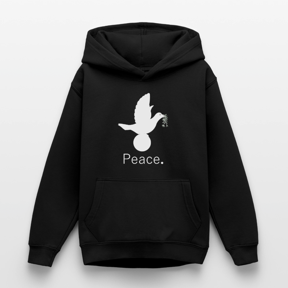 Sweat à capuche Ado_peaceblanc - noir