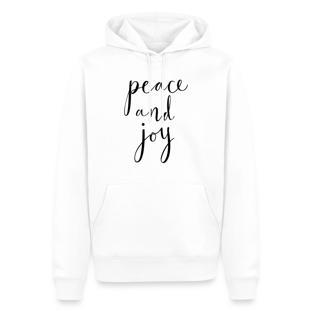 Sweat-shirt à capuche Premium pour hommes Peace and joy Peace noir - Lusoquot - blanc