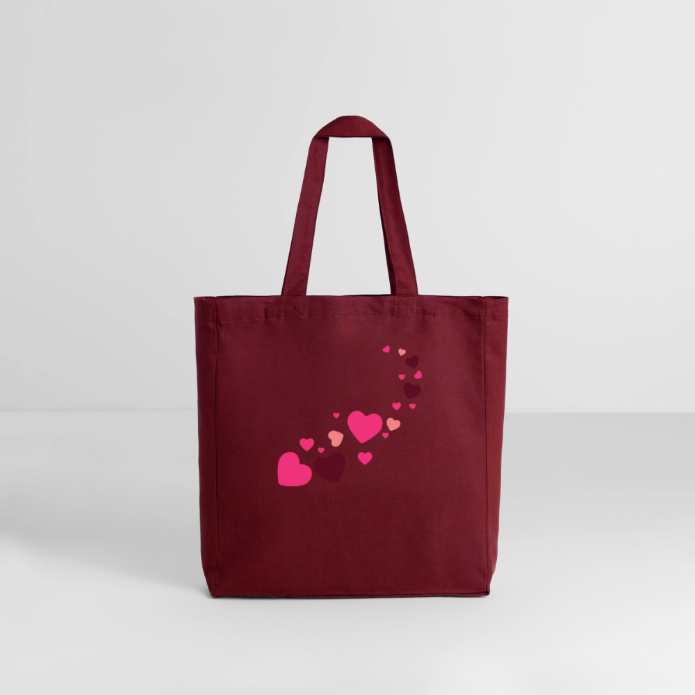 Tote bag Stanley/Stella Midweight recyclé Coeur Peace rose - Lusoquot - bordeaux