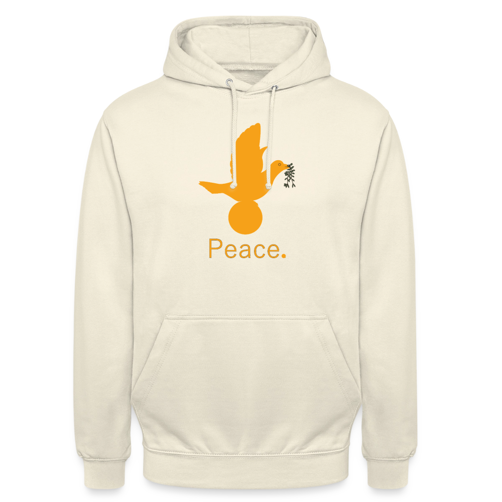 Sweat-shirt à capuche unisexe Peace. orange Lusoquot - vanille