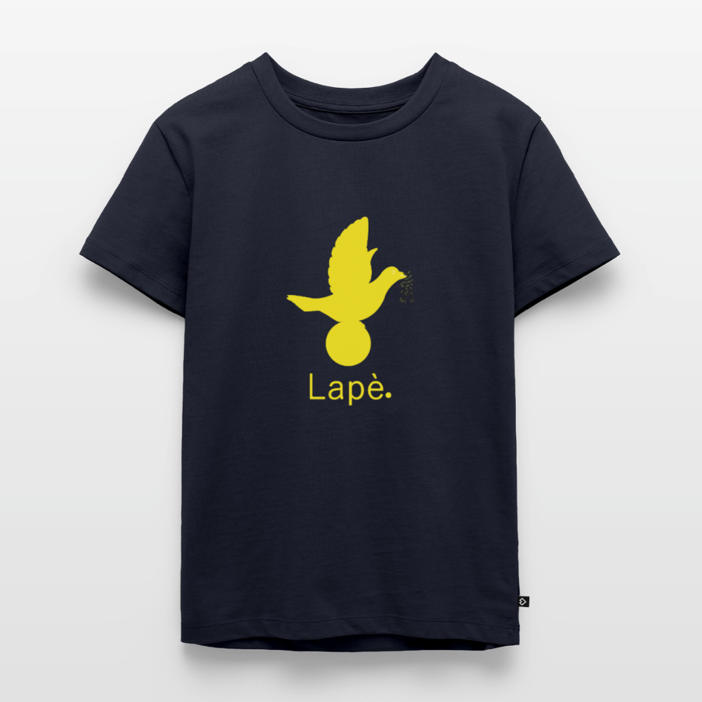 T-shirt Premium Enfant Lapè jaune - Lusoquot - bleu marine