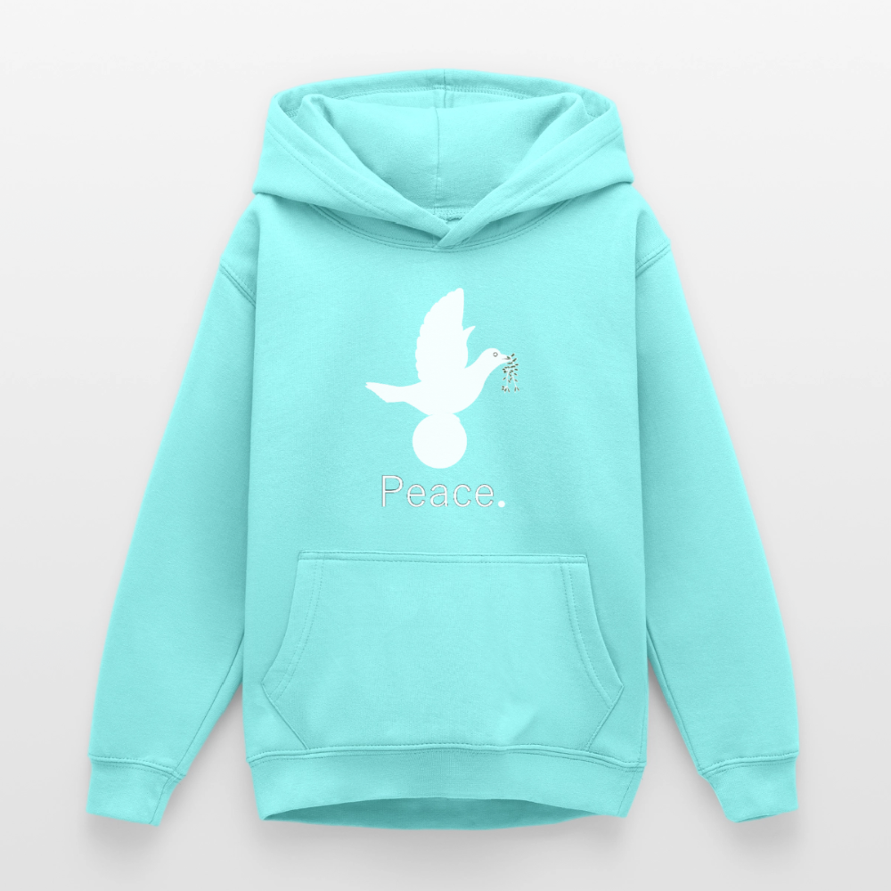 Sweat à capuche Ado_peaceblanc - menthe poivrée