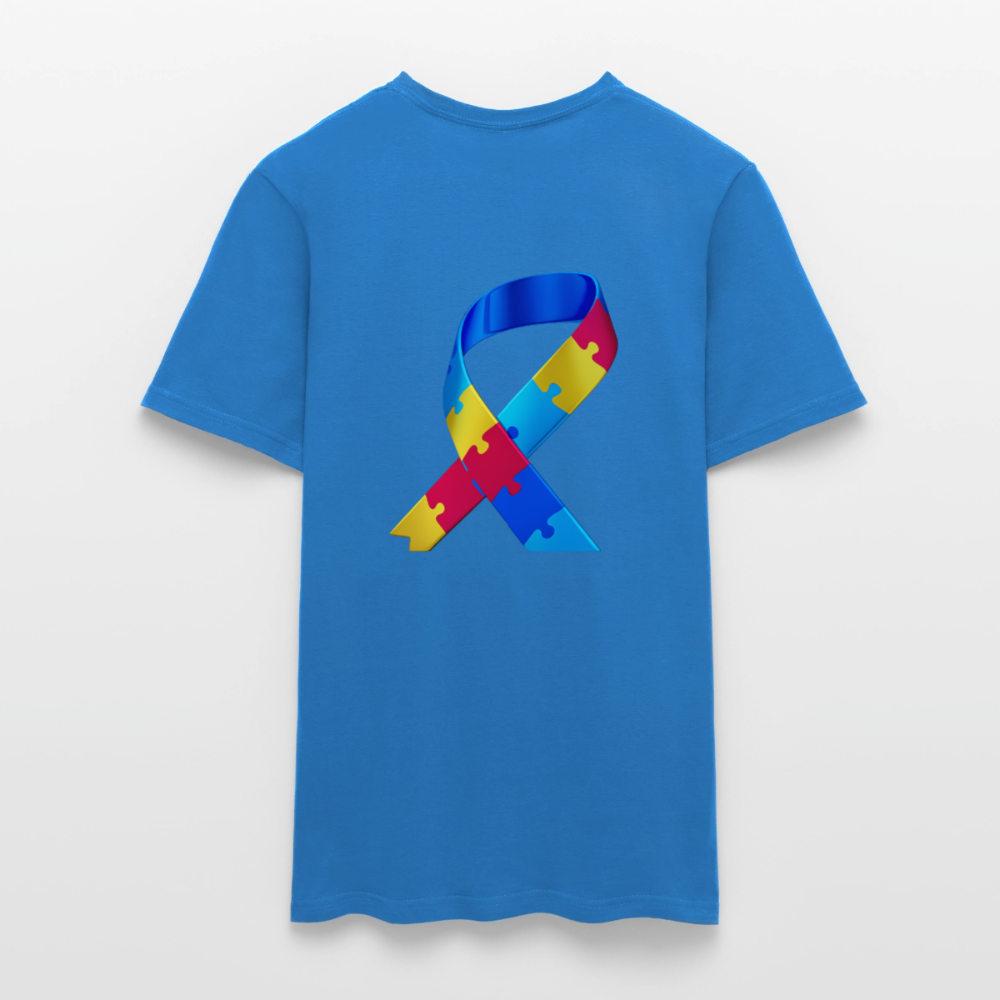 T-shirt Homme -journeemondiale trisomie 21 mars- Peace jaune - bleu royal