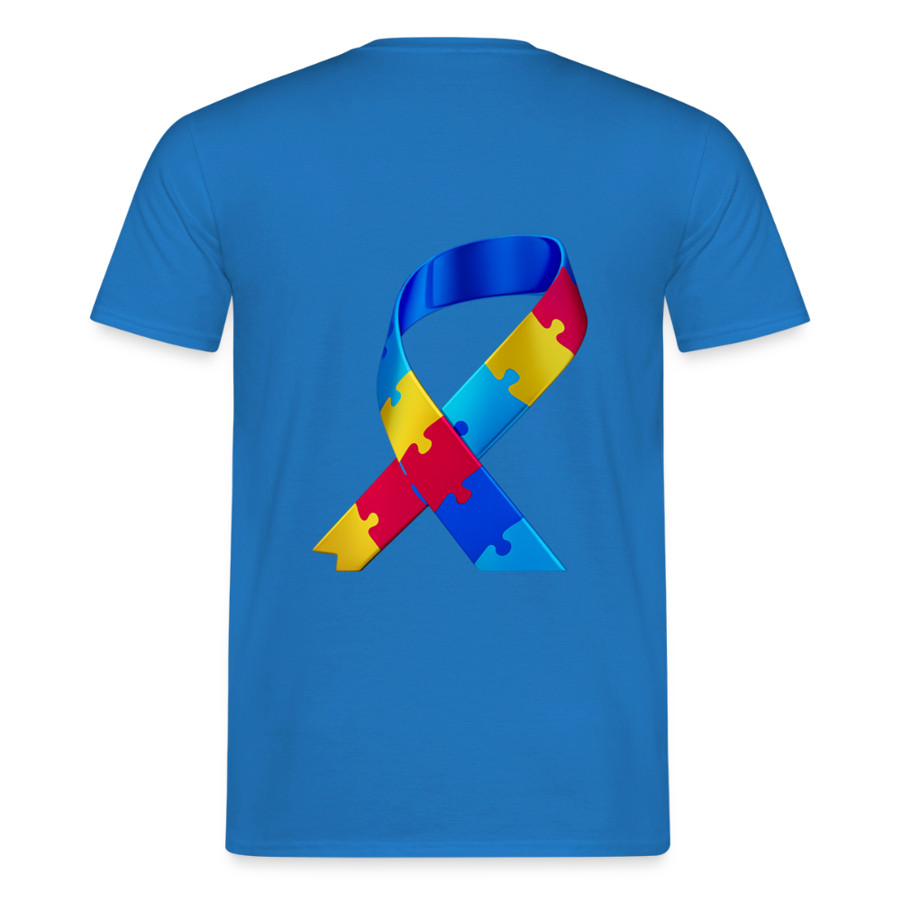 T-shirt Homme -journeemondiale trisomie 21 mars- Peace jaune - bleu royal