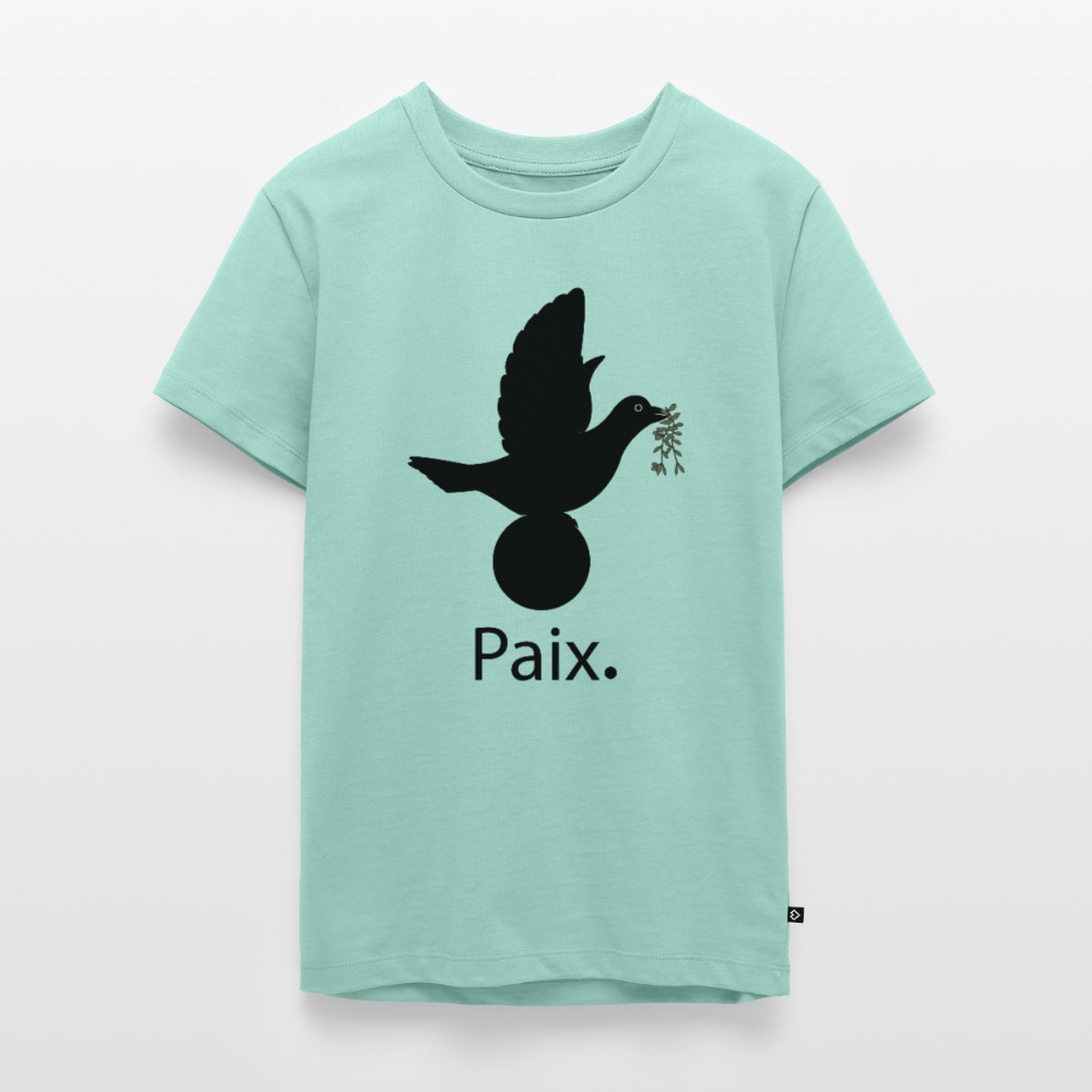 T-shirt Premium Ado Paix noir - Lusoquot - menthe 
