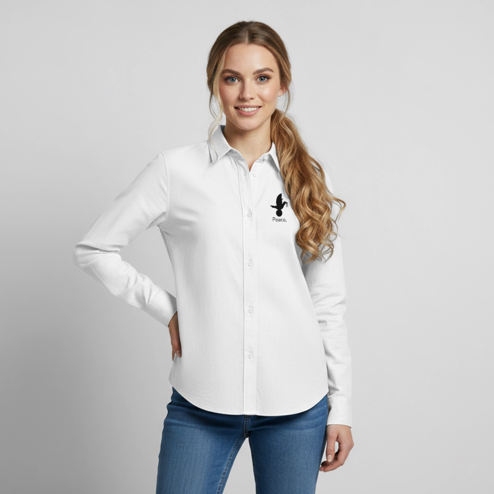 Chemise Oxford Femme_peace - blanc