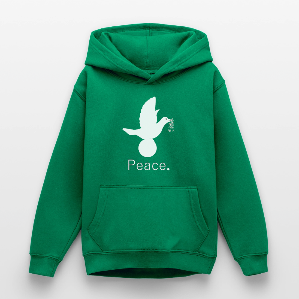 Sweat à capuche Ado_peaceblanc - vert