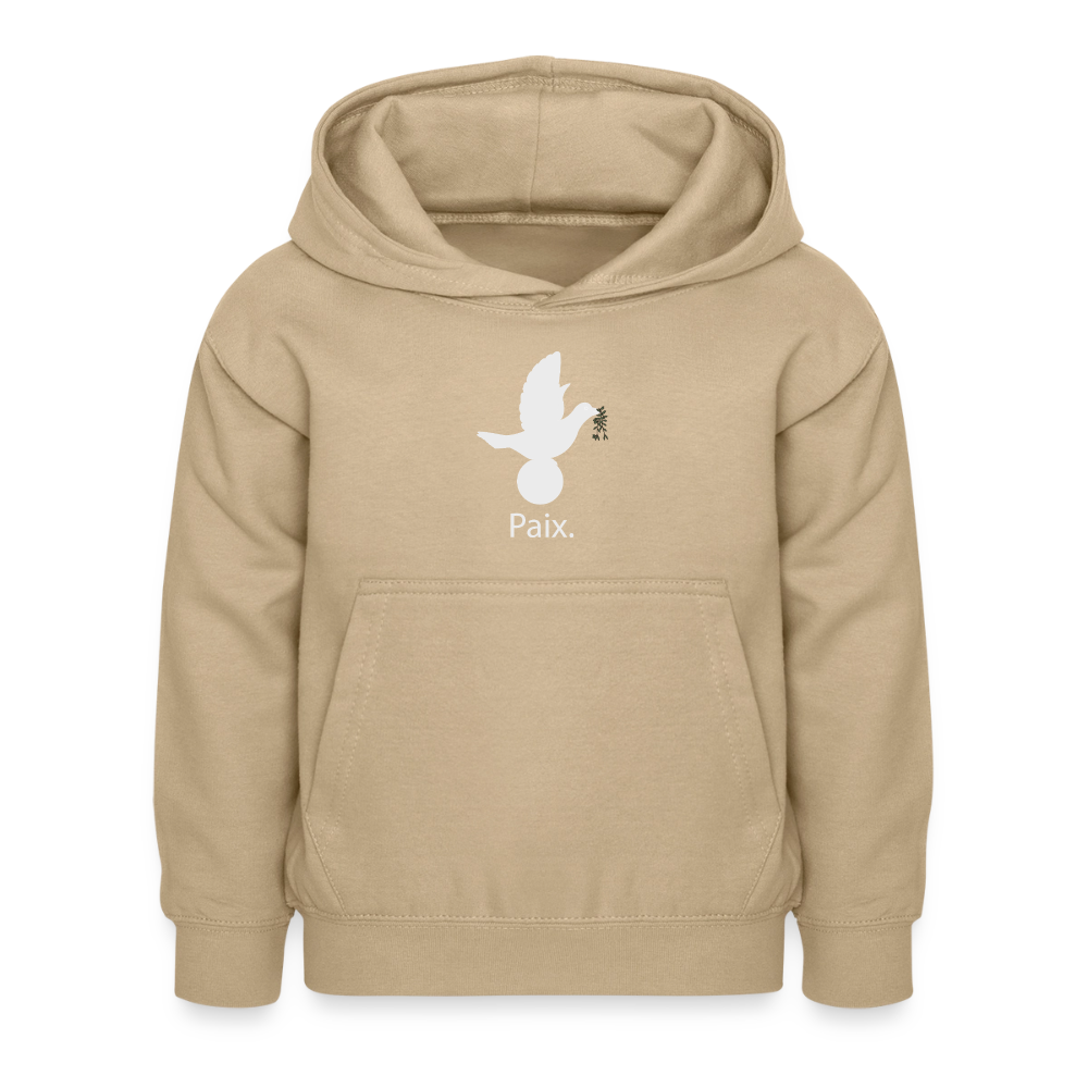 Sweat à capuche Enfant Paix blanc - Lusoquot - jaune sable