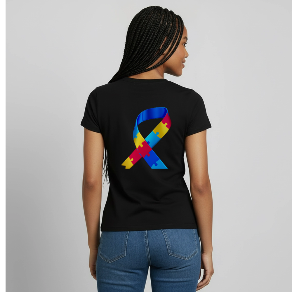 T-shirt Femme-journeemondiale trisomie 21 Peace jaune - noir