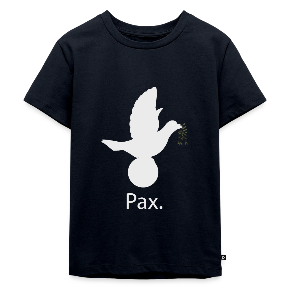 T-shirt Premium Enfant Pax blanc - Lusoquot - bleu marine