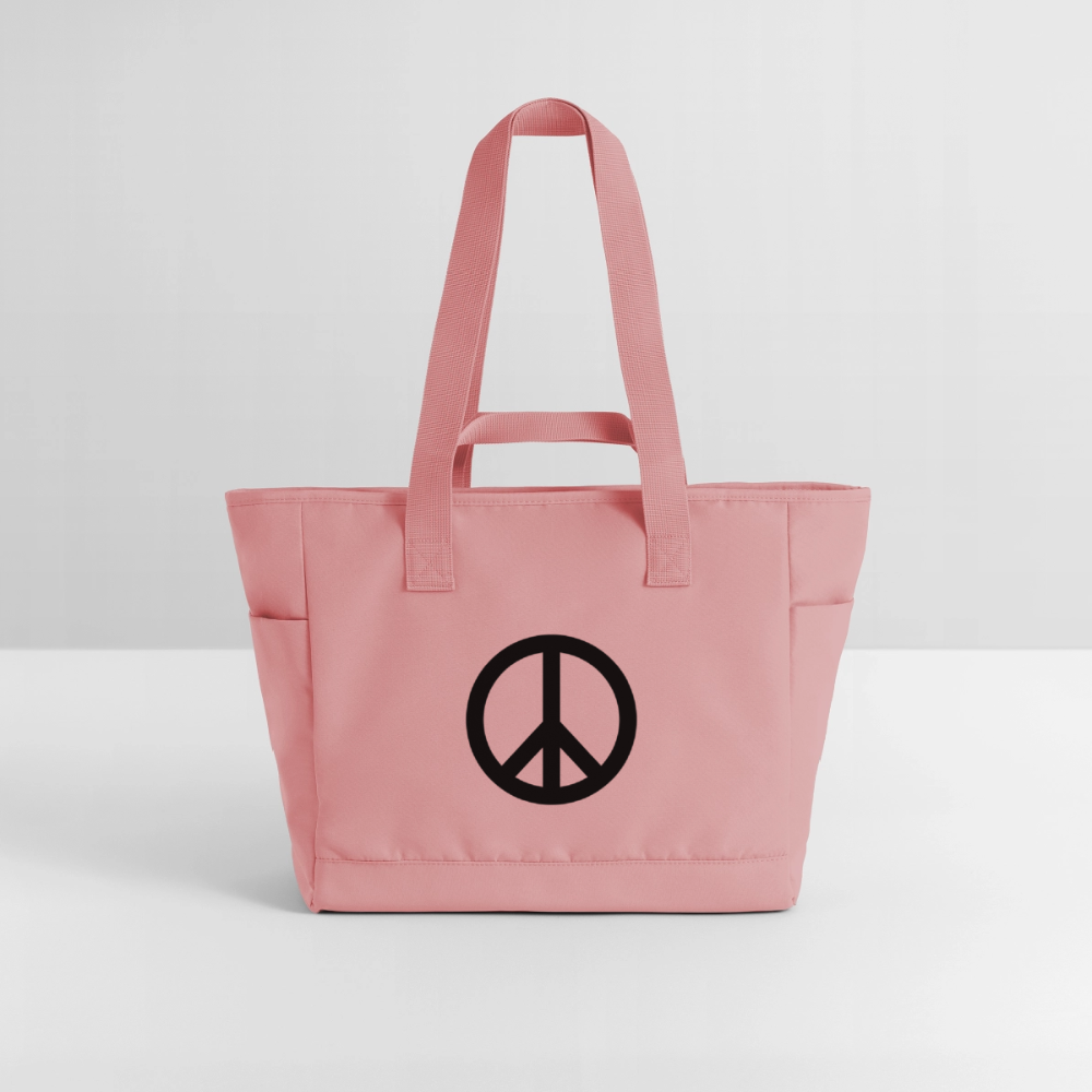 Sac matelassé déperlant Paix noir - Lusoquot - rose poudré