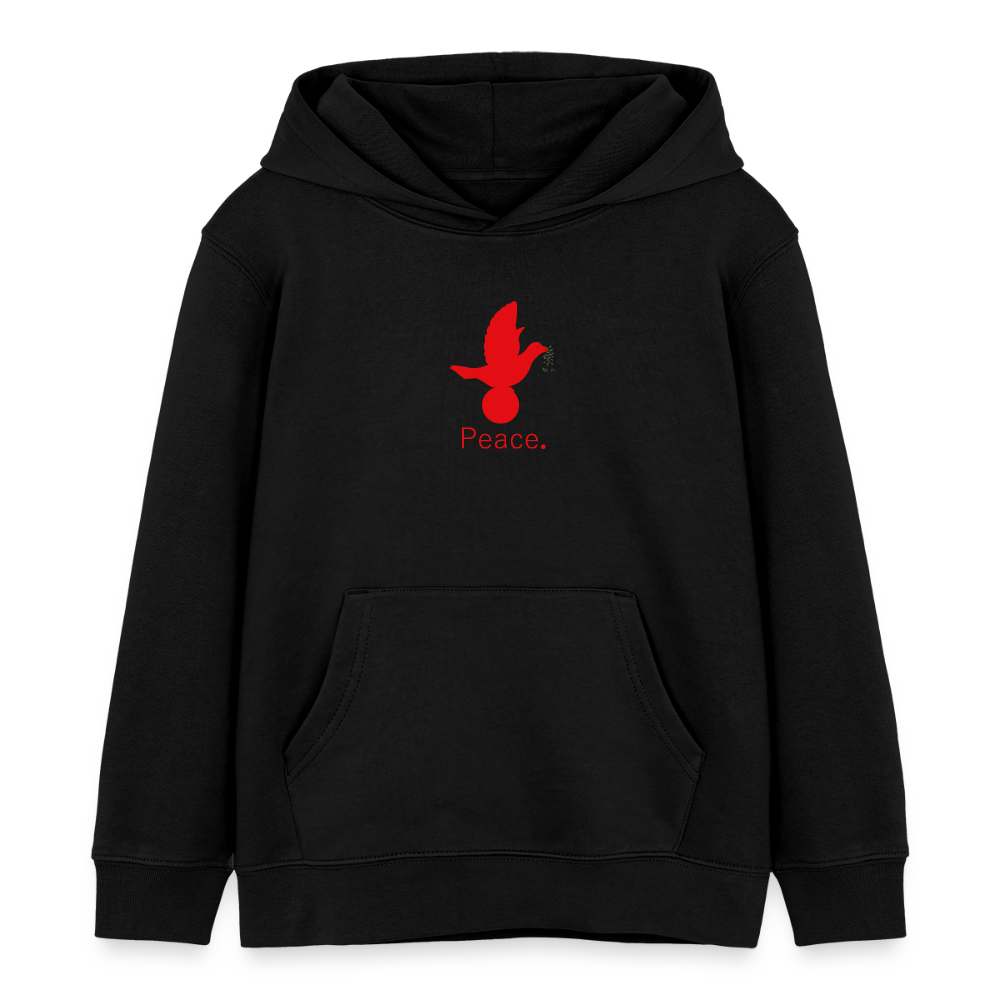 Sweat à capuche bio Mini Cruiser Stanley/Stella Enfant_peacerouge - noir