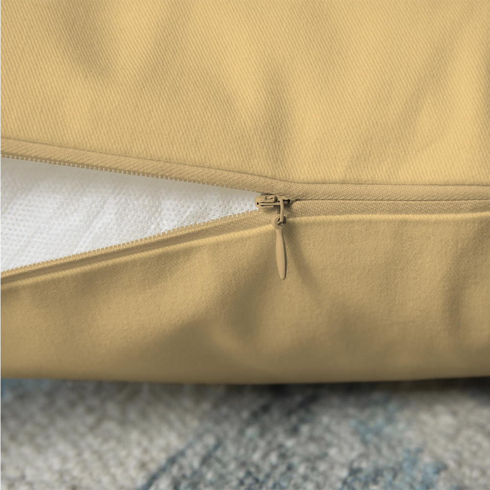 Coussin et housse de 45 x 45 cm - jaune délavé