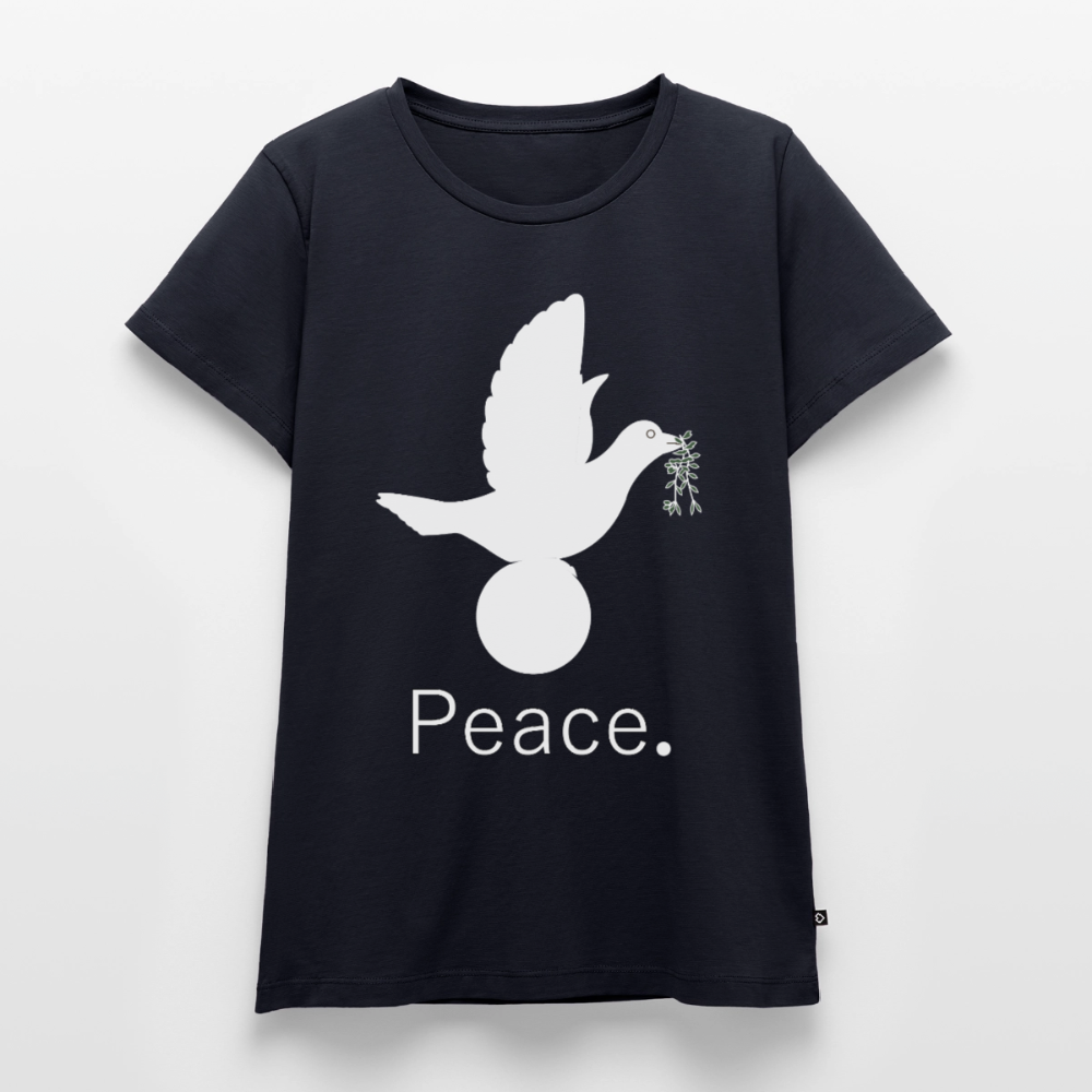 T-shirt Premium Femme_peaceblanc - bleu marine