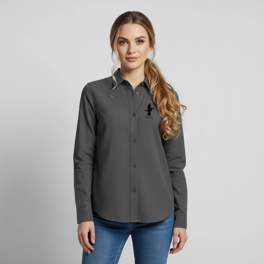 Chemise Oxford Femme_peace - charbon