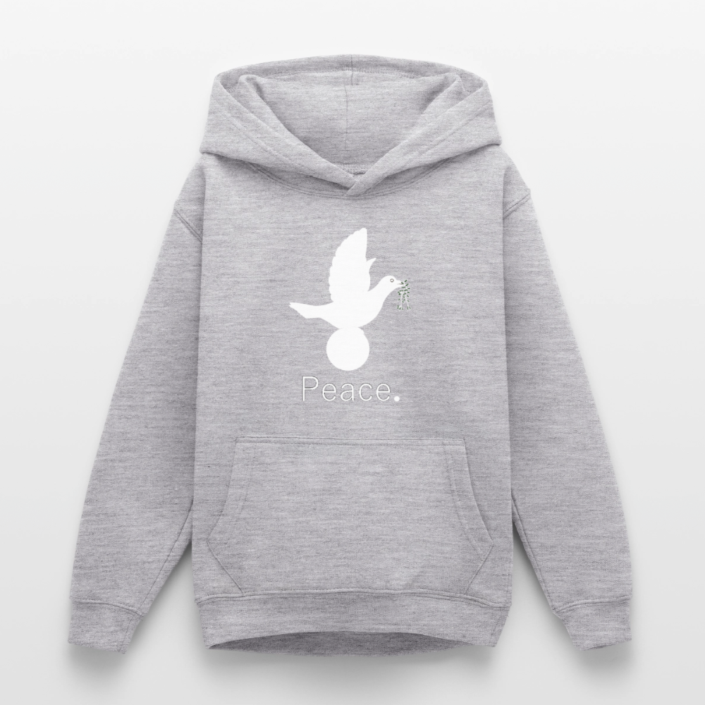 Sweat à capuche Ado_peaceblanc - gris clair chiné