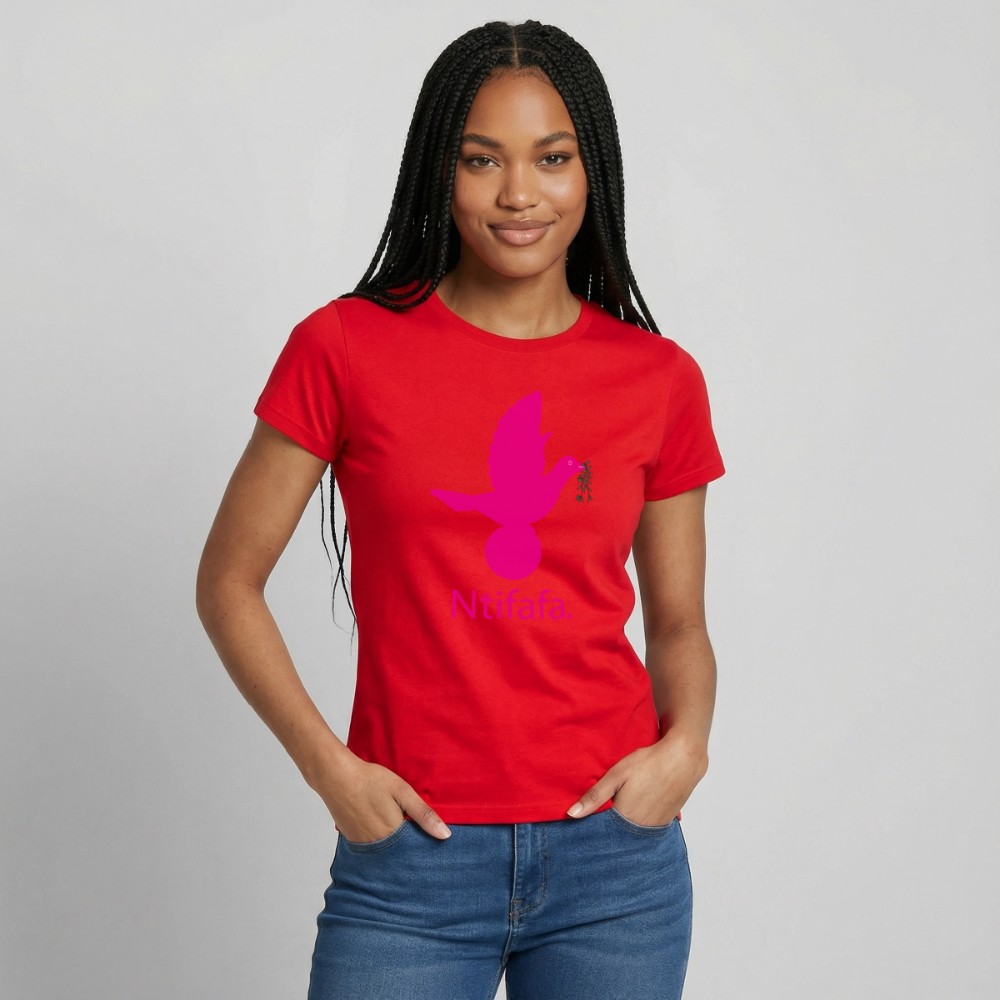 T-shirt Femme_ntifafa_rose - rouge