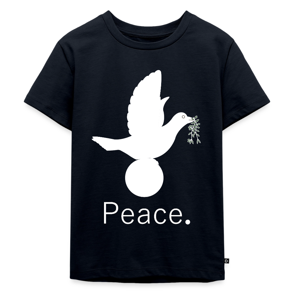 T-shirt Premium Enfant_peaceblanc - bleu marine